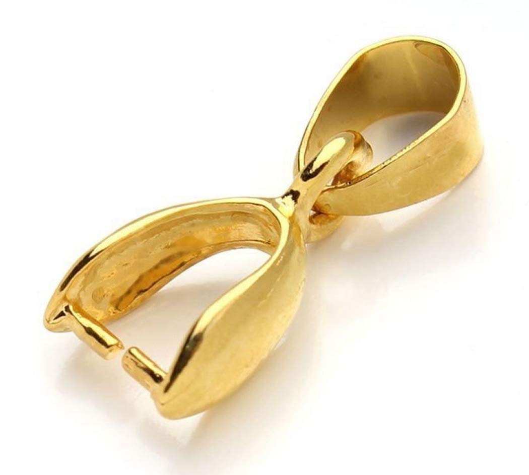 Gold Plated Sterling Silver Pendant Bail Clips for Jewelry Making