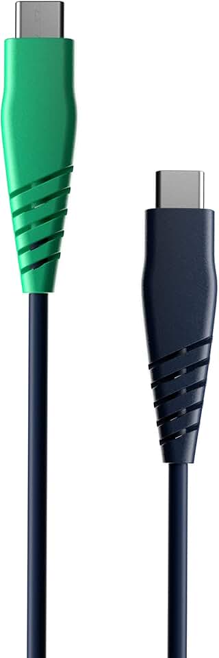 USB C Charger Cable 60W Fast Charging 4ft Blue/Green