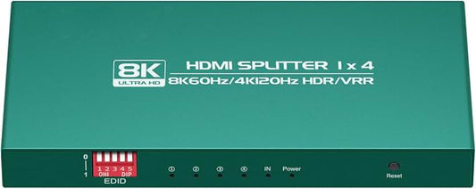 8K HDMI Splitter 1 in 4 Out for 4K 120Hz