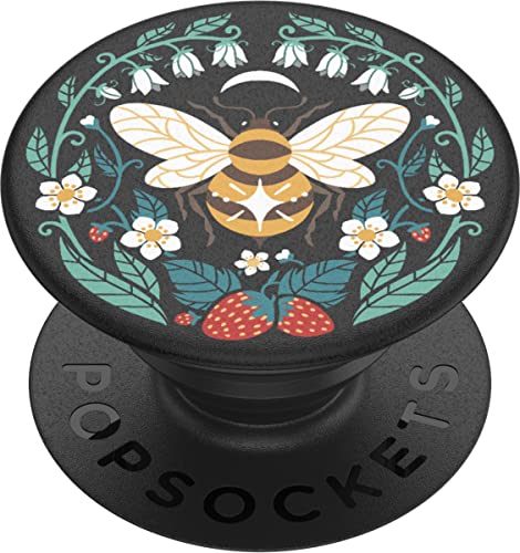 Phone grip with kickstand for phone, Bee Boho