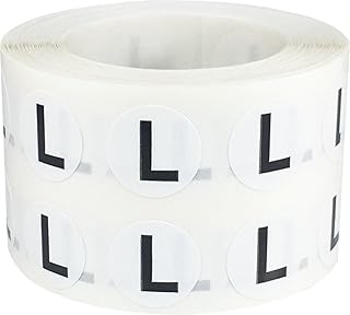 Round Letter L Stickers for Crafts and Organization