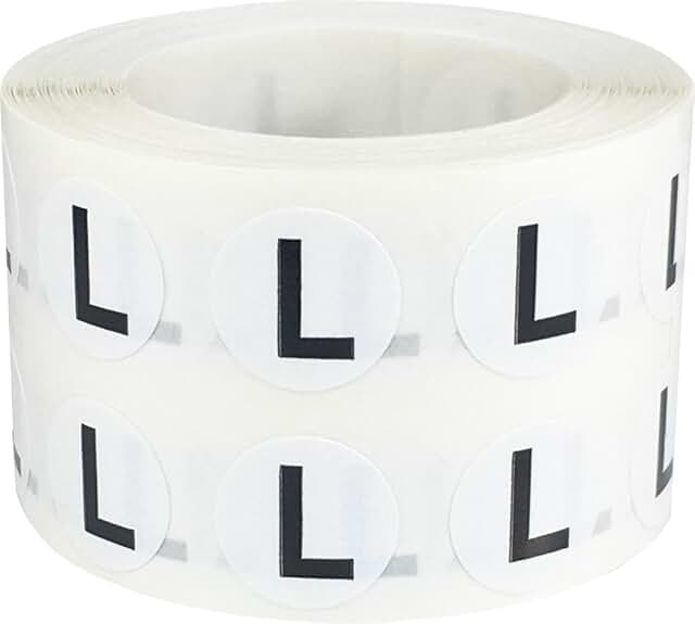 Round Letter L Stickers for Crafts and Organization