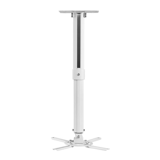 White ceiling mount bracket for LCD and DLP projectors