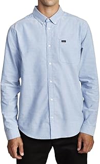 Men's Long Sleeve Woven Button-Front Shirt