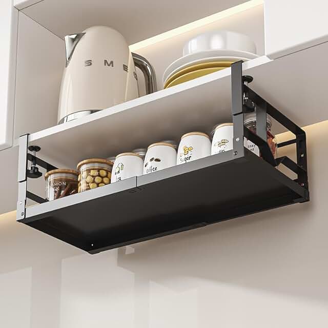 Adjustable Under Shelf Storage Basket for Kitchen and Office