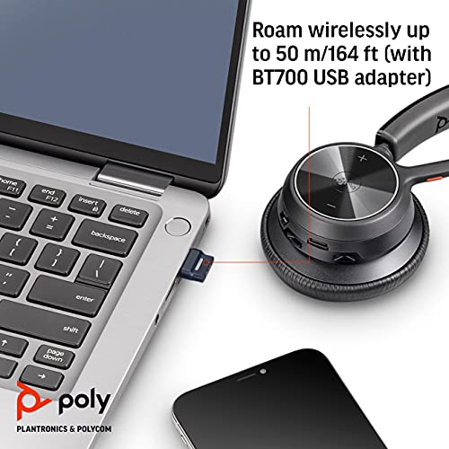 Voyager 4310 UC Wireless Headset (Plantronics) - Single-Ear Headset Mic - Works with Teams (), Black, (218473-02)