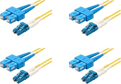 4-Pack 2m LC to SC Singlemode Fiber Patch Cables