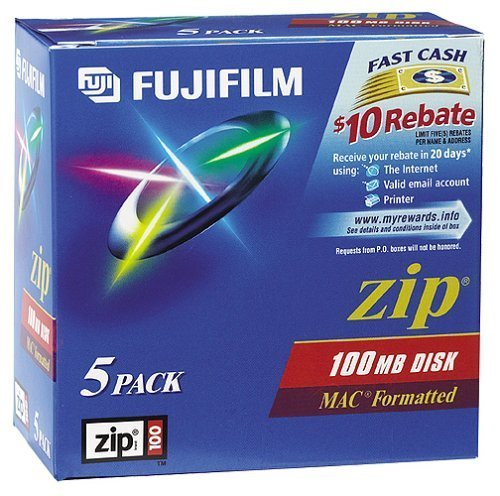 (R) Zip 100MB Disks, Mac Format, Pack Of 5
