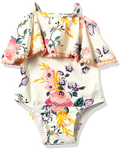 girls One Piece Swimsuit, Floral, 24 Months US