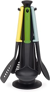 5-Piece Utensil Set with Storage Stand and Tool Rests