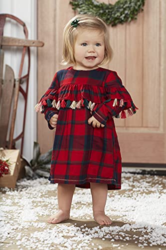 Baby Girls' Tartan Tassel Dress, 3-6 Months