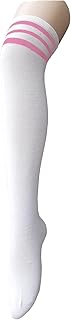 Women's striped thigh high socks