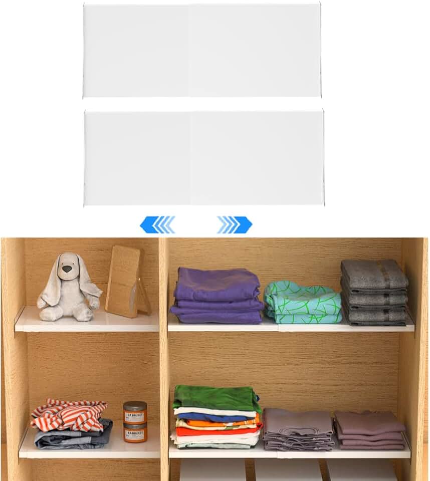 Adjustable Heavy Duty Closet Shelves, 2 Pack