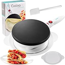 Cordless Crepe Maker with Recipe Guide and Accessories