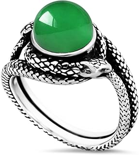 Retro Sterling Silver Bead Ring with Crystal Gemstone