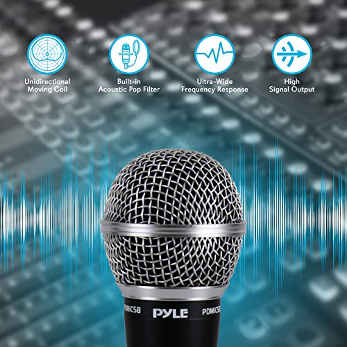 '-Pro Includes 15ft XLR Cable to 1/4'' Audio Connection, Connector, Black, 10.10in. x 5.00in. x 3.30in. (PDMIC58)