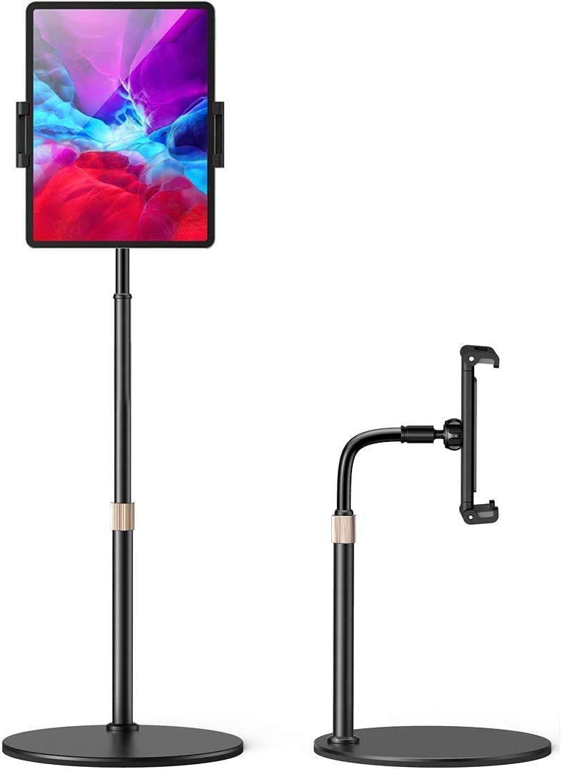 Tablet Stand and Holder Adjustable, Tablet Holder for Desk, Thick Case Friendly iPad Holder Stand Compatible with(4.7"-13") iPad Pro 12.9,10.9,10.2, Air Mini 4 3 2, , Tab, Nexus, Kindle
