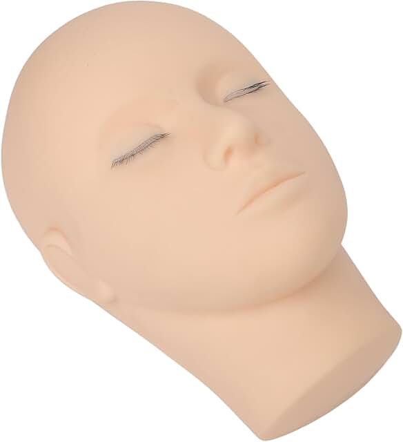 Silicone Eyelash Practice Head for Salon Use