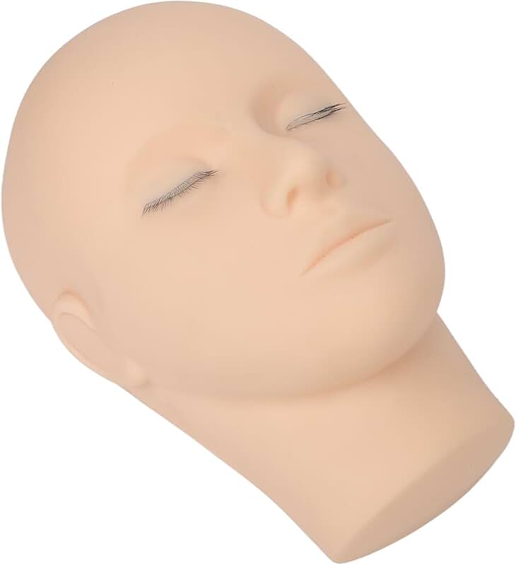Silicone Eyelash Practice Head for Salon Use