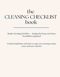Cleaning Checklist Book with Deep Cleaning Pages and Notes