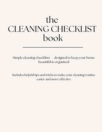Cleaning Checklist Book with Deep Cleaning Pages and Notes
