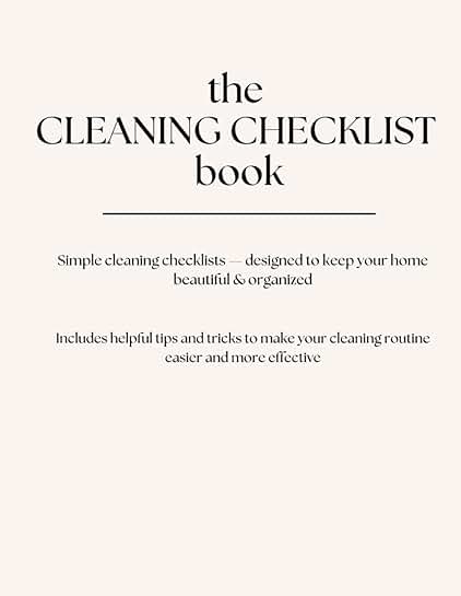 Cleaning Checklist Book with Deep Cleaning Pages and Notes