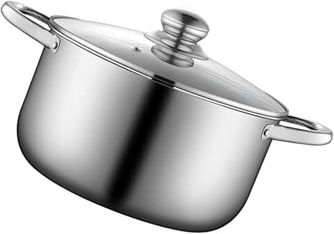 Stainless Steel Cooking Pot with Steamer and Lid