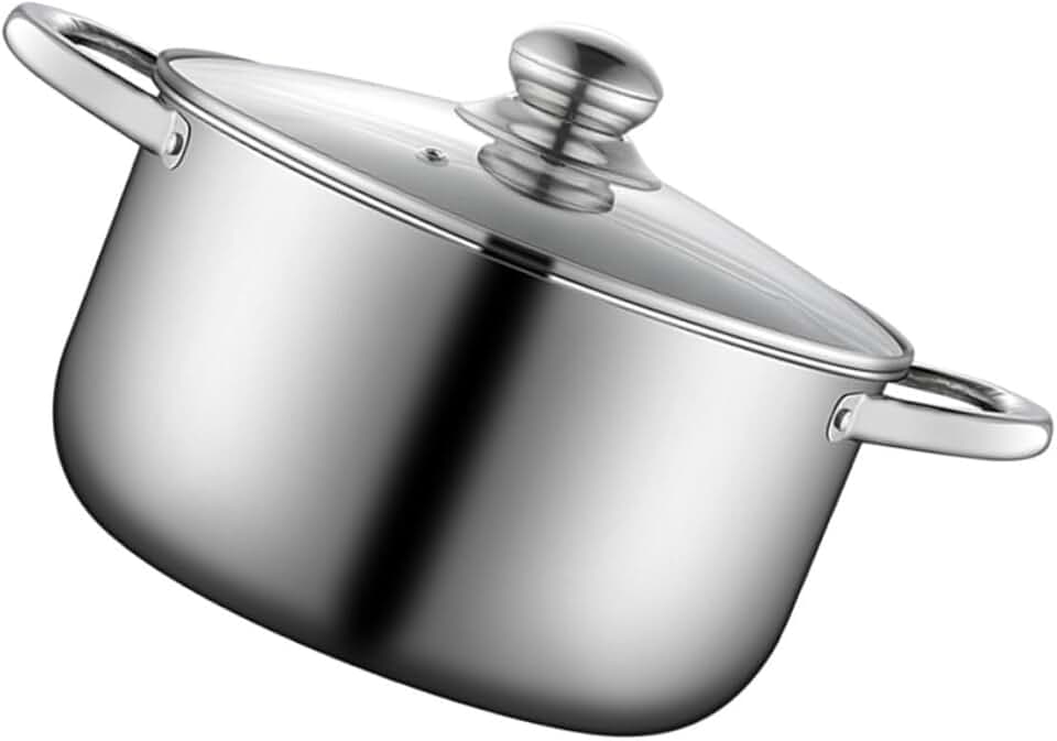 Stainless Steel Cooking Pot with Steamer and Lid