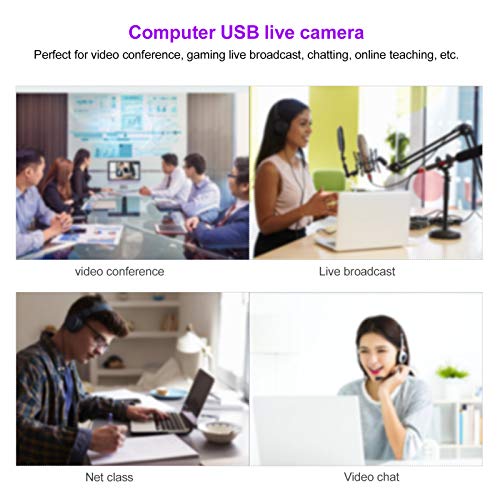 USB Computer Camera - 1080P HD Webcam - Video Recording Digital Webcam - Built in Microphone - for Live Broadcast, Video Meeting, Gaming(Pink)