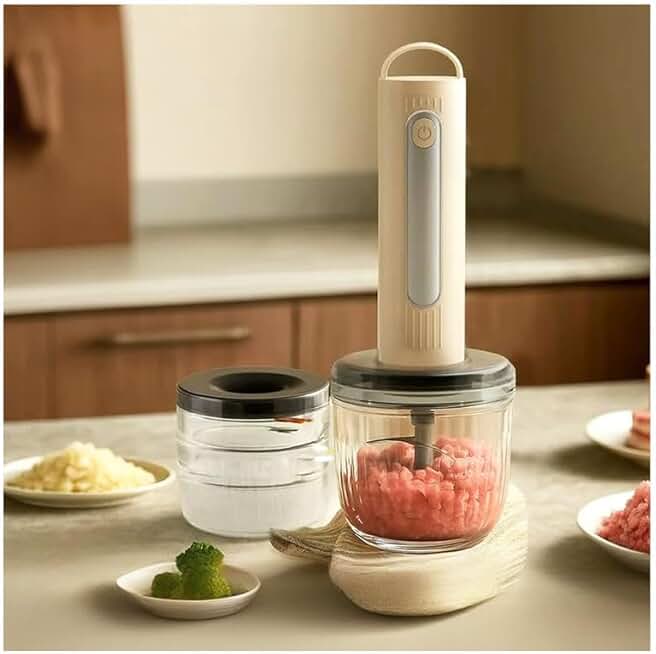 Portable USB Electric Food Chopper in White