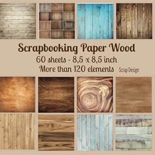60 Sheets of Woodgrain Scrapbooking Paper