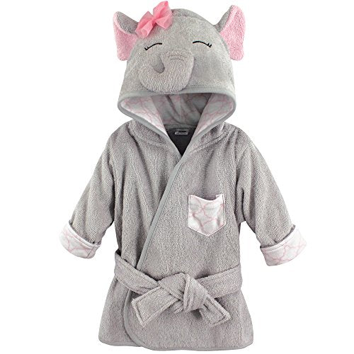 Uni   Cotton Animal Face Bathrobe, Pretty Elephant, One Size