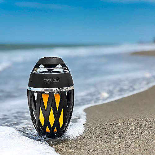 TikiTunes Portable Bluetooth 5.0 Indoor/Outdoor Wireless Speaker, LED Torch Atmospheric Lighting Effect, 5-Watt Audio USB Speaker, 2000 mAh Battery for iPhone/iPad/Android