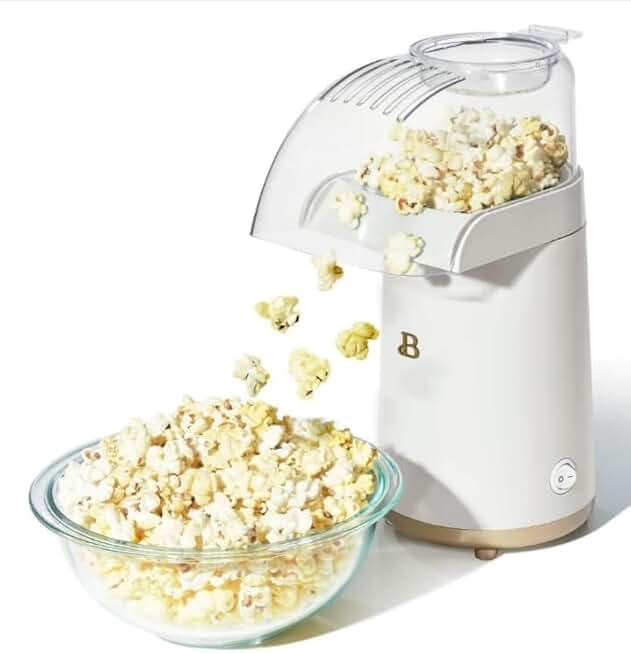 Hot Air Popcorn Maker, 16 Cups, Oil-Free, Easy Use