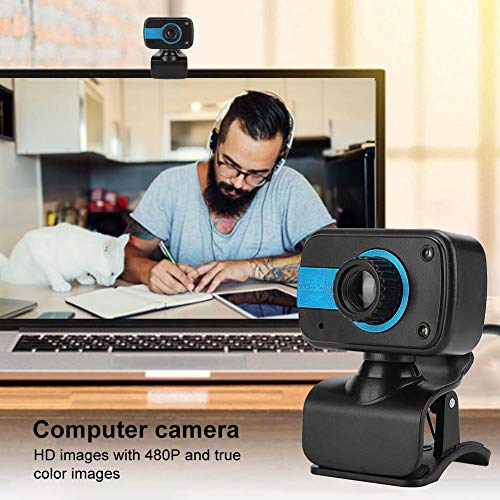 HD Web Camera, Rotatable Computer Camera with Built-in Microphone Plug and Play Webcam, for Video Call,Conferencing,Online Teaching,Live Streaming