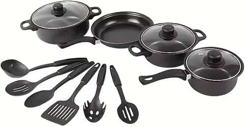 13-Piece Nonstick Cookware Set with Frying Pan and Utensils
