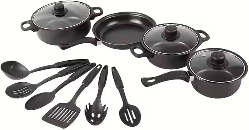 13-Piece Nonstick Cookware Set with Frying Pan and Utensils