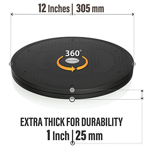 Dual Sided TV Swivel Stand, 360 Lazy Susan Featuring Heavy Duty 200 lb Capacity, 12"