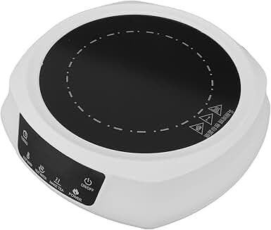 Portable 800W Electric Ceramic Stove with Timer and Auto Shut Off
