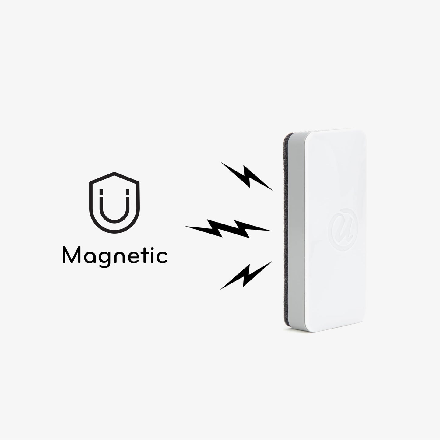 Magnetic Dry Erase Board Felt Eraser, 2x5x1, White