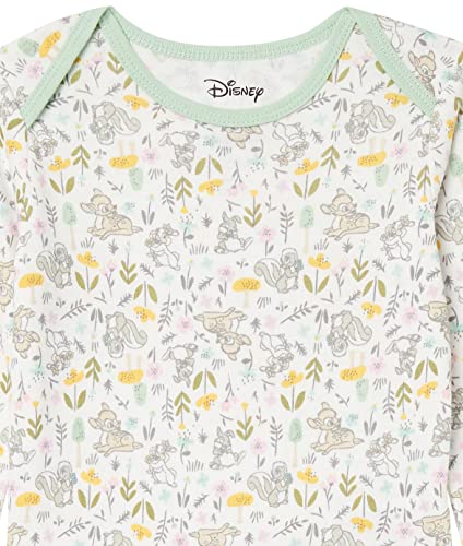 Disney | Marvel | Star Wars | Princess Long-Sleeve Bodysuits Baby Girls, Pack of 5, Bambi Nature,