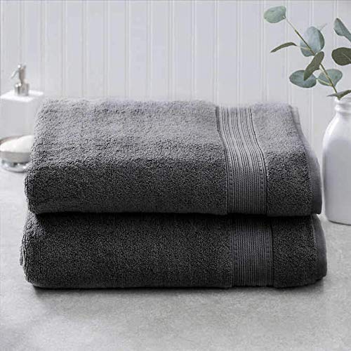 Soft Bath Sheet Towels 6 pc Bundle  Includes: 2 Bath Sheet Towels, 2 Hand Towels  2 Washcloths  Quality, Ultra Soft Towel Set  6 Pieces Dark Grey)