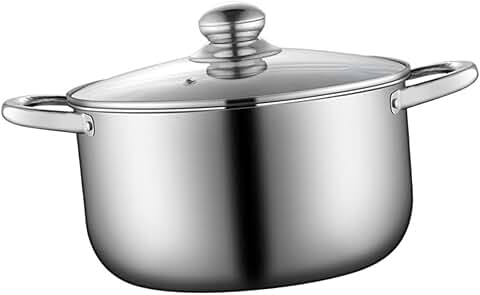Elegant Stainless Steel Soup Pot Lid for Cooking