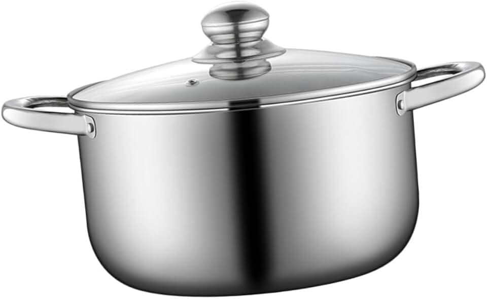 Elegant Stainless Steel Soup Pot Lid for Cooking