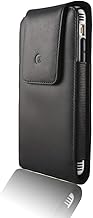Genuine Leather Phone Holster with Belt Clip for Large iPhone Models