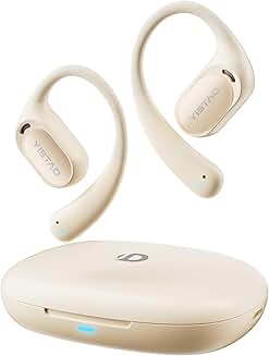Wireless open ear headphones with 35-hour battery and waterproof design