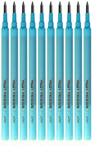 Set of 10 Light Blue Gel Ink Refills for Erasable Gel Pens