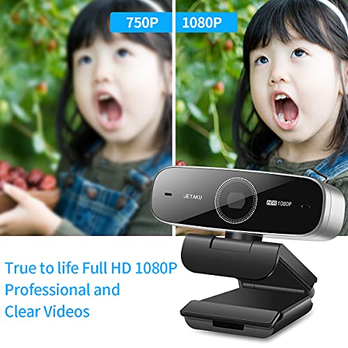 Autofocus 60Fps Webcam with Microphone - Adjustable PC Camera for Streaming, Video Calling and Recording Full HD Web Camera Plug and Play Compatible with Windows/Android/Google/Mac