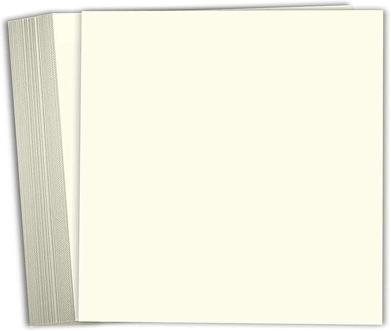 Cream 12x12 100lb Cardstock Scrapbook Paper, 25 Sheets