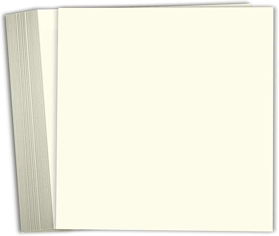 Cream 12x12 100lb Cardstock Scrapbook Paper, 25 Sheets